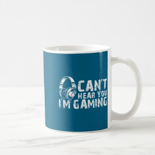 Gaming Zone Focus Gamer Tee Funny Quote  コーヒーマグカップ (右)