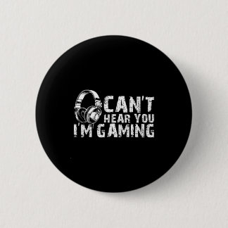 Gaming Zone Focus Gamer Tee Funny Quote  缶バッジ