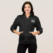 Gammの劇場-劇場の問題-ユニセックスなジッパーの黒 パーカ (正面フル)