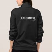 Gammの劇場-劇場の問題-ユニセックスなジッパーの黒 パーカ (裏面)