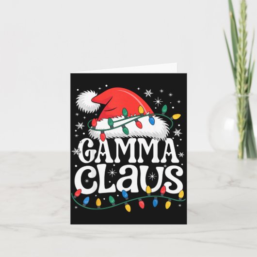 Gamma Claus Funny Xmas Christmas Grandma Holiday S カード (正面)