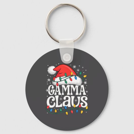 Gamma Claus Funny Xmas Christmas Grandma Holiday S キーホルダー (正面)