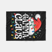 Gamma Claus Funny Xmas Christmas Grandma Holiday S フリースブランケット (正面(横))