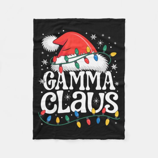 Gamma Claus Funny Xmas Christmas Grandma Holiday S フリースブランケット (正面)