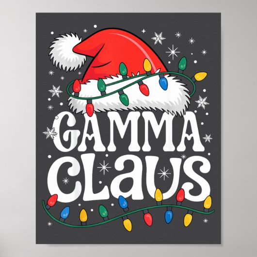 Gamma Claus Funny Xmas Christmas Grandma Holiday S ポスター (正面)