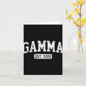 Gamma Est 2026 が Gamma に昇格のお知らせ カード (黄色い花)
