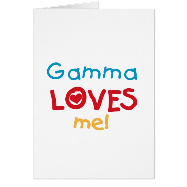 Gamma Loves Me Tシャツとギフト (正面)