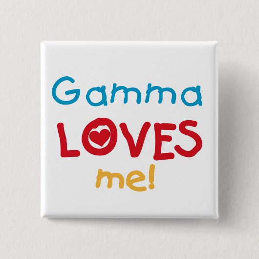 Gamma Loves Me Tシャツとギフト 缶バッジ (正面)
