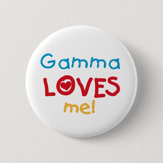 Gamma Loves Me Tシャツとギフト 缶バッジ (正面)