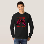 Gammer brother fummy gamer saying boys girls tシャツ (正面フル)