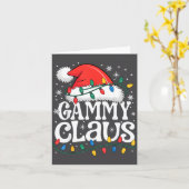Gammy Claus Funny Xmas Christmas Grandma Holiday S カード (黄色い花)