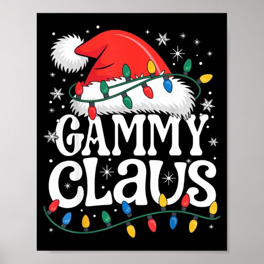 Gammy Claus Funny Xmas Christmas Grandma Holiday S ポスター (正面)