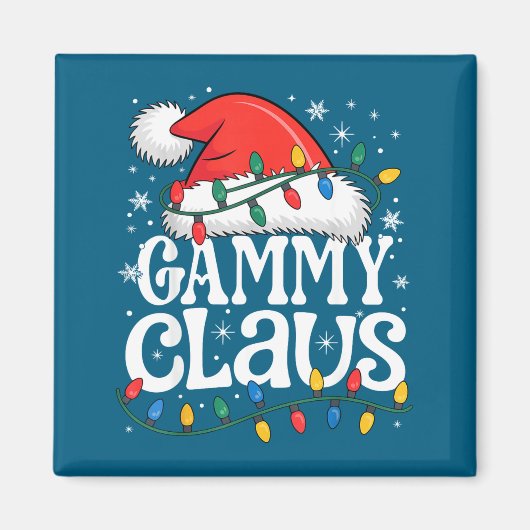 Gammy Claus Funny Xmas Christmas Grandma Holiday S マグネット (正面)