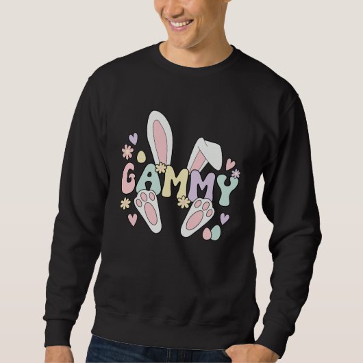 Gammy Grandmother Easter Bunny Gammy Grandma Easte スウェットシャツ (正面)