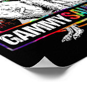 Gammysaurus Dinosaur Gammy Saurus Family Matching  ポスター (角)