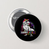 Gammysaurus Dinosaur Gammy Saurus Family Matching  缶バッジ (正面&裏面)