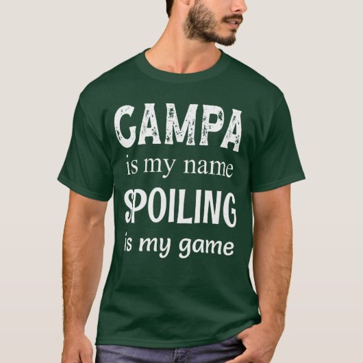 Gampa Is My Name Spoiling Is My Game Grandfather G Tシャツ (正面)