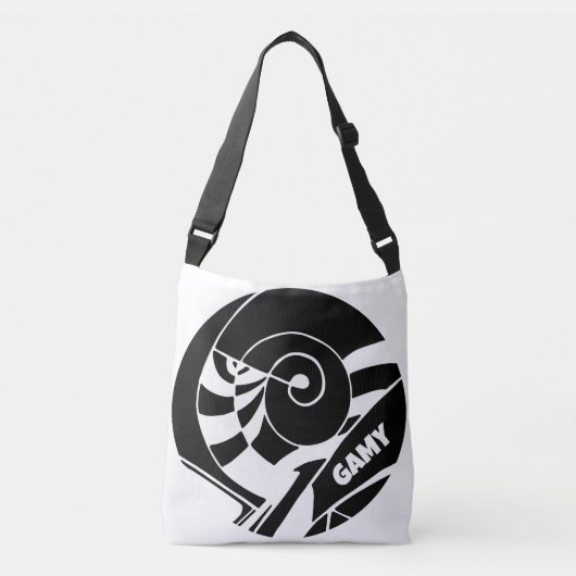 GAMY® Black Logo クロスボディバッグ (正面)