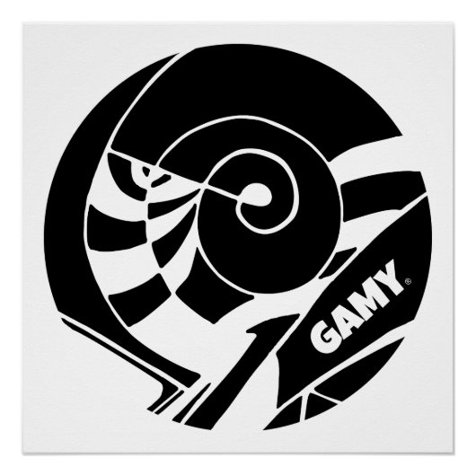 GAMY® Black Logo ポスター (正面)