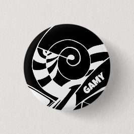 GAMY Black Logo Button rund 缶バッジ