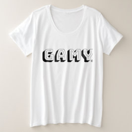 GAMY® Black Logo Damen プラスサイズTシャツ