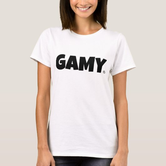 GAMY® Black Logo Damen T-Shirt Tシャツ (正面)