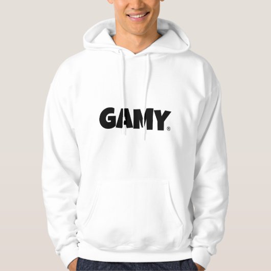 GAMY® Black Logo Herren パーカ (正面)