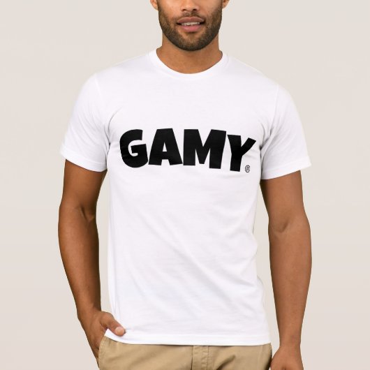 GAMY® Black Logo Herren T-Shirt Tシャツ (正面)
