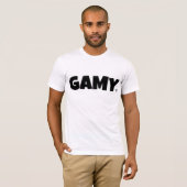GAMY® Black Logo Herren T-Shirt Tシャツ (正面フル)