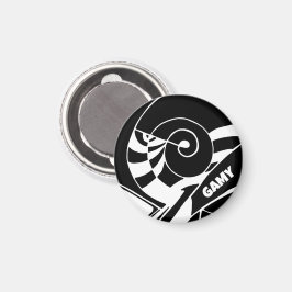 GAMY Black Logo Magnet rund マグネット