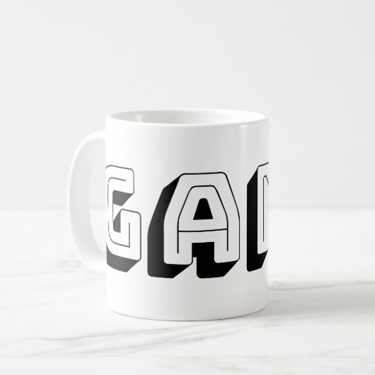 GAMY Black Logo Tasse 325 ml コーヒーマグカップ (正面左)
