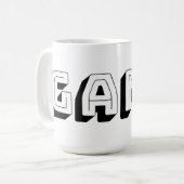 GAMY Black Logo Tasse 443 ml コーヒーマグカップ (正面左)