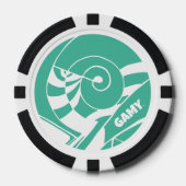 GAMY® Green and Black Logo ポーカーチップ (正面)