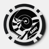 GAMY® Green and Black Logo ポーカーチップ (裏面)