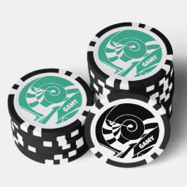 GAMY® Green and Black Logo ポーカーチップ