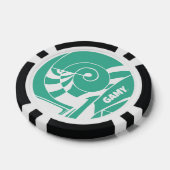 GAMY® Green and Black Logo ポーカーチップ (シングル)
