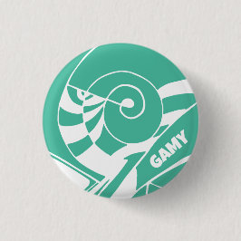 GAMY Green Logo Button rund 缶バッジ