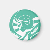 GAMY Green Logo Magnet rund マグネット (正面)
