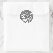 GAMY Grey Logo Aufkleber ラウンドシール (バッグ)