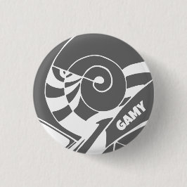 GAMY Grey Logo Button rund 缶バッジ