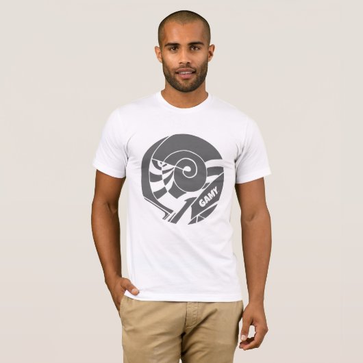 GAMY® Grey Logo Herren T-Shirt Tシャツ (正面フル)