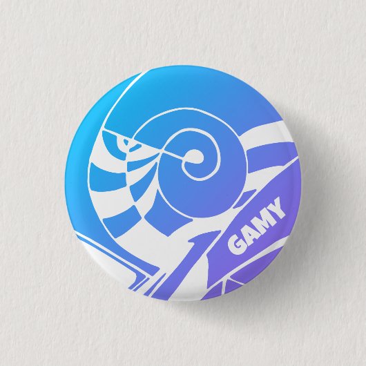 GAMY Logo Button rund 缶バッジ (正面)