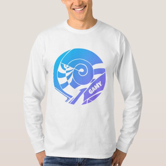 GAMY® Logo Herren Langarm Tシャツ (正面)