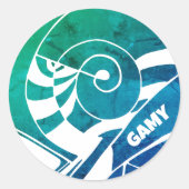 GAMY Nature Logo Aufkleber ラウンドシール (正面)