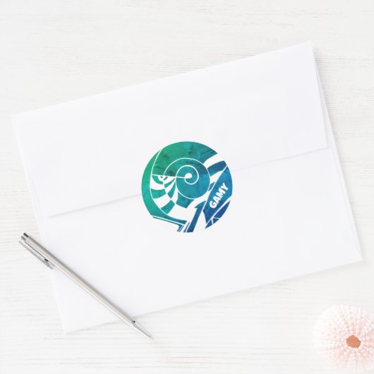 GAMY Nature Logo Aufkleber ラウンドシール (封筒)