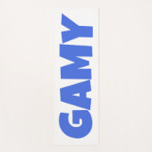 GAMY Royal blue Logo ヨガマット (正面)