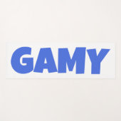 GAMY Royal blue Logo ヨガマット (正面(横))
