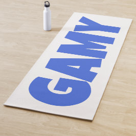 GAMY Royal blue Logo ヨガマット