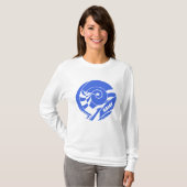 GAMY® Royal blue Logo Damen Tシャツ (正面フル)