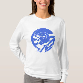 GAMY® Royal blue Logo Damen Tシャツ